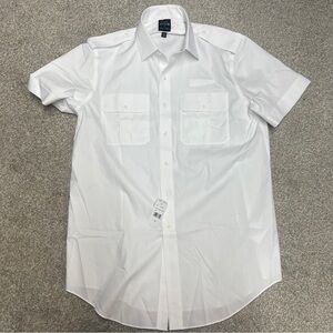 Brooks Brothers Pilot Shirt Mens 16H United Airlines Dress Shirt Performance NWT